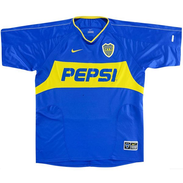 Camiseta Boca Juniors Replica Primera Ropa Retro 2003 2004 Azul